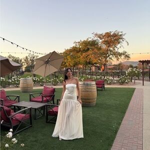 WeWoreWhat Cream Maxi Dress